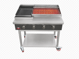 4-Burner Commercial Gas BBQ Lava Rock Grill – Made in the UK