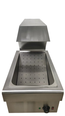 Chip dump station for restaurants and takeaways – keeps chips hot and fresh