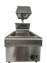 Commercial chip dump warmer with stainless steel structure and large capacity