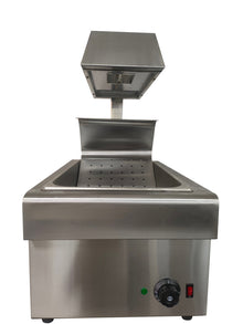 Commercial chip dump warmer with stainless steel structure and large capacity