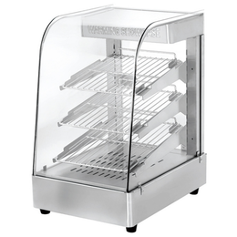 Countertop Food Warmer Display Cabinet – 3 Tray Stainless Steel Commercial Hot Food Warmer 240V