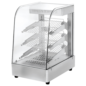 Countertop Food Warmer Display Cabinet – 3 Tray Stainless Steel Commercial Hot Food Warmer 240V