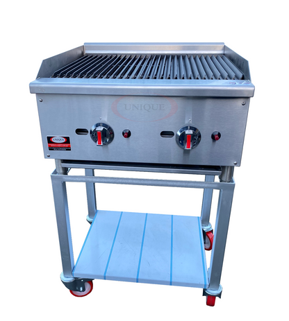 2 BURNER COMMERCIAL GAS BBQ GRILL / CHARBROILER