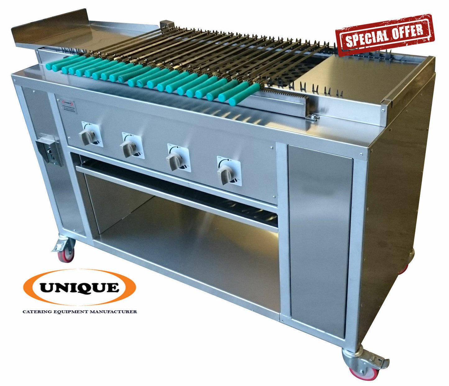 AUTOMATIC ROTATING SEEKH KEBAB CONVEYOR CHARCOAL GRILL ORIGINAL