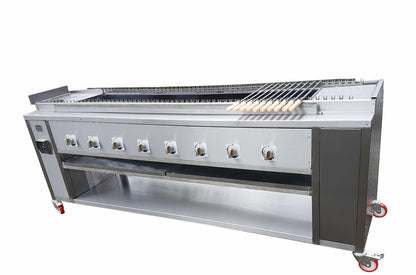 AUTOMATIC ROTATING SEEKH KEBAB CONVEYOR CHARCOAL GRILL ORIGINAL