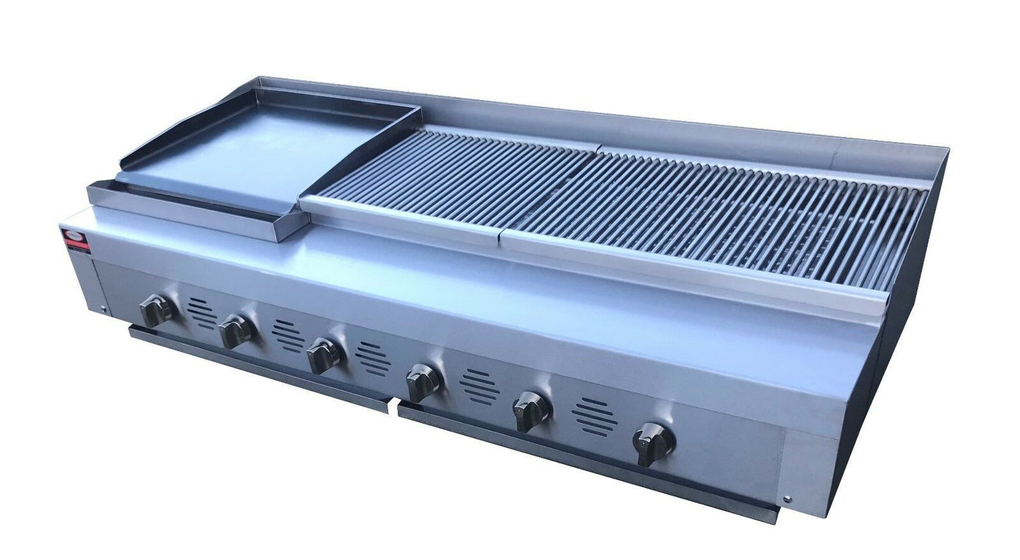 6 Burner Commercial BBQ/Charcoal Grill - Tabletop