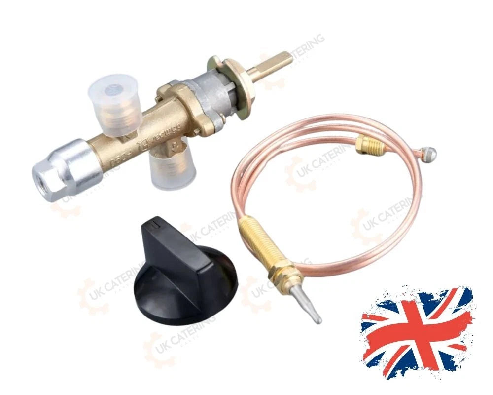 Gas Control Valve with Thermocouple & Knob Switch for Grill Heater Fireplace Par