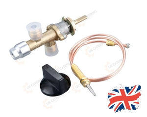 Gas Control Valve with Thermocouple & Knob Switch for Grill Heater Fireplace Par