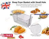 2 Piece Commercial Fryer Frying Basket Chip Fish Deep Fat Takeaway 340x165x150mm