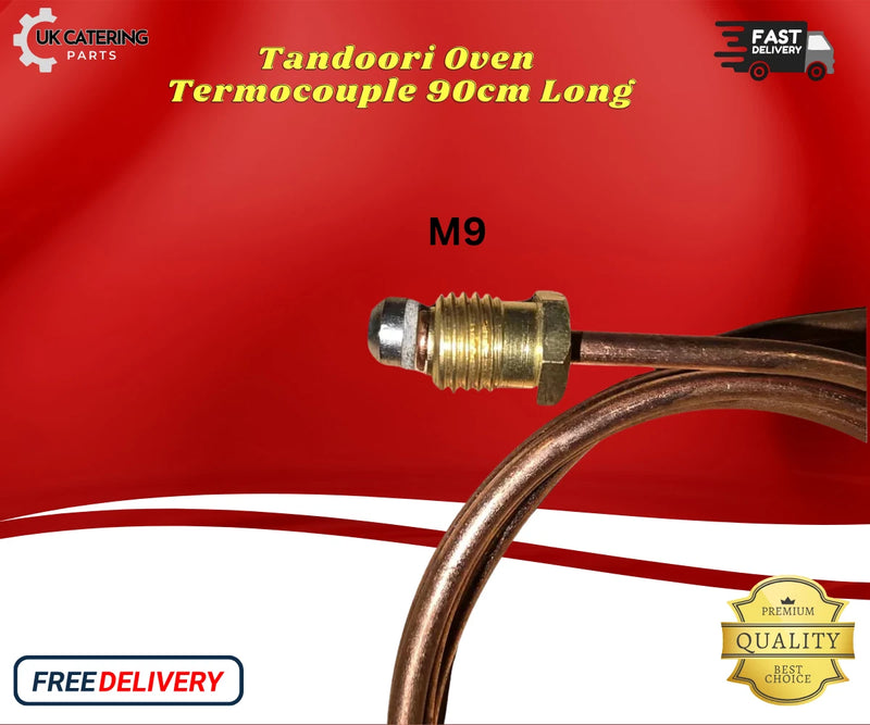 900mm Thermocouple with Locking Nut for Tandoor Clay Oven Shaan Shahi Tandoori