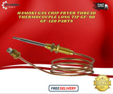 Genuine HAMOKI Gas Fryer Thermocouple Long Tip GF-90 GF-120 | Threaded Type