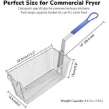 2 Piece Commercial Fryer Basket Chip Fish Takeaway 340x165x150mm Pitco-imperial