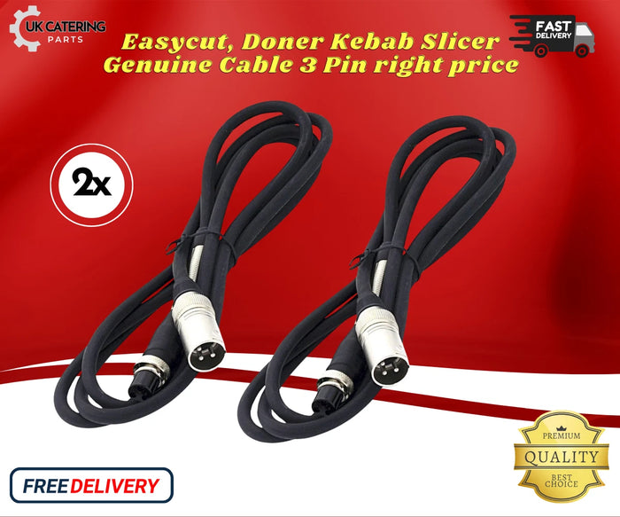 2X Original Easycut, Doner Kebab Slicer Genuine Cable 3 Pin Cutter right price