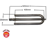 Compatible Burner Tube 227286 for Blue Seal G592 G594 G596 Gas Chargrill (520mm