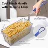 2 Piece Commercial Fryer Frying Basket Chip Fish Deep Fat Takeaway 340x165x150mm