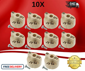 10 x ROBERTSHAW GAS VALVES CONTROL KNOB ON OFF PILOT HENNY PENNY PITCO FALCON