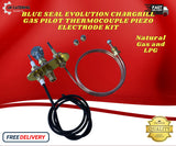 BLUE SEAL EVOLUTION CHARGRILL GAS PILOT THERMOCOUPLE PIEZO ELECTRODE KIT