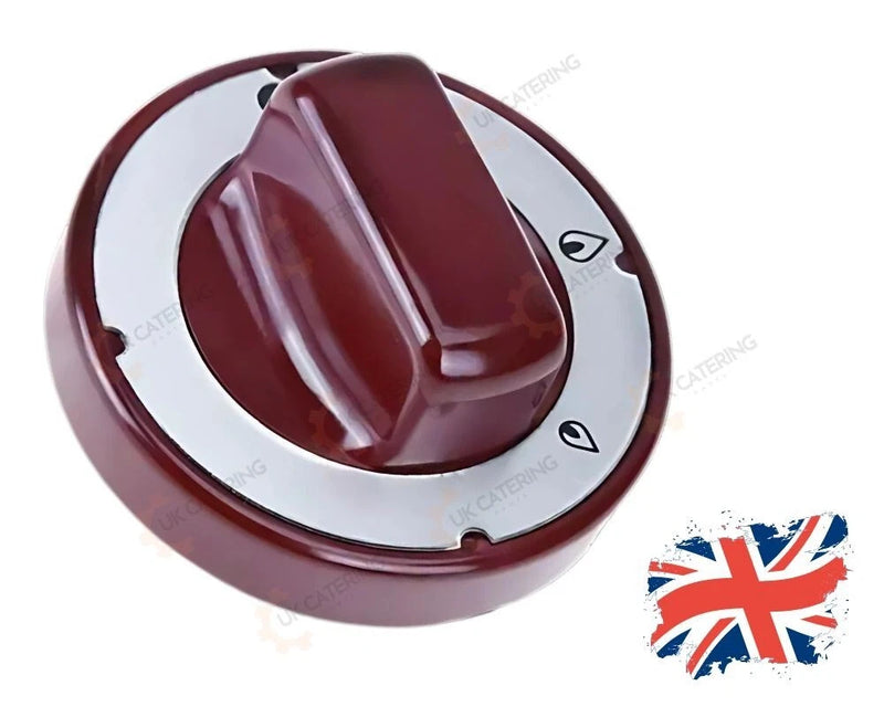 Shaan Tandoori 70mm Round Red Control Knob for PEL 20, 21, 21S Gas Control Valve