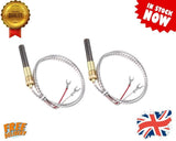 2 x THERMOPILE BLUE SEAL 018093 SHIELDED ARMOURED FITS GT45 GT46 GT60 GAS FRYER