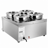 1. Unique 4 x 8.5 litre commercial bain marie food warmer with lids